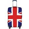 BREAUX Copertura dei bagagli della stampa della bandiera inglese, copertura protettiva dei bagagli, copertura protettiva della cassa di viaggio del carrello, bianco, XL