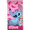 Disney Lilo ET Stitch, Asciugamano, 100 x 140 cm, Misto, Bambino, Ragazza, Tela, Quadri, Telo da spiaggia, Asciugamano da bagno, Lino, Cotone, Modello AYM-096STITCH-BTM S1-TU, Rose