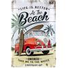 Nostalgic-Art Targa retrò, 20 x 30 cm, VW Bulli - Beach | original Volkswagen license product (OLP), in metallo, design vintage, Idea regalo per fan di VW Bus