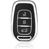 OFF WE GO Custodia Chiave Cover Chiave Guscio Chiavi per Renault Clio Twingo Kangoo Master Megane Kadjar Trafic Captur Scenic Dacia Sandero Coprichiave TPU Telecomando Auto Portachiavi, Argento Nero
