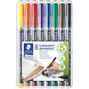 STAEDTLER Lumocolor 317 Penne permanenti - 8 colori, 1,0 mm