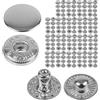Your Day Mate Chiusure a scatto senza cucito, Ø 10 mm, 20 paia, in argento, set senza attrezzi, clip per tessuti per il fai da te, chiusura a scatto con blocco a molla, riparazione di bottoni in metallo