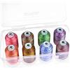 New brothread - 15 Opzioni - 8 Bobine a scatto da 1000m ogni Poliestere Filo di Ricamo Macchina con scatola di plastica di stoccaggio per Ricamo e Quilting - Variegated Colour1
