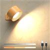 Mexllex Lampada da parete a LED, applique da parete interna, camera da letto, porta di ricarica USB, controllo tattile 3 livelli di luminosità, temperatura di 3 colori, luci girevole