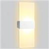 KingYH Applique Led da Parete Interno 12W Moderno Lampada da Parete Bianco Caldo 3000K Up Down Interni Illuminazione Acrilico Applique a Muro con Filo de Terra per Camera Soggiorno Corridoio Scale