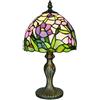 Tokira Lampada Stile Tiffany, 8 Pollici Vintage Bellissimo Lampada da Tavolo Bambini, Vetro Color Fatto a Mano Fiori Lampada da Tavolo Da Salotto [Escluse le Lampadine]