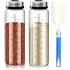 MEYAGOT Barattoli Spezie,2 Pezzi 500 ML Barattoli Portaspezie,Barattoli Per Spezie Con Spazzola,Contenitori Spezie,Barattoli Porta Spezie,Vasetti Spezie Per Spezie,Sale,Cucina