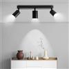 CANMEIJIA Binario Faretti Soffitto, Faretti Soffitto Orientabili GU10, Base A Barra Dritta Design A 3 lampade, Faretto Da Interno Da Utilizzare In Soggiorno, Corridoio, Senza Lampadina