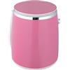 Syntrox Germany 3 kg WM-380W lavatrice con centrifuga lavatrice da campeggio Mini lavatrice (rosa)