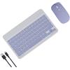 Elictech Tastiera wireless ultra sottile e mouse combo, compatibile con iPad, Windows, iOS, PC, laptop, tablet, Mac, Android, ricaricabile, ergonomica e piccola, set con tastiera Bluetooth e mouse (viola)