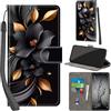 PHINIENLAND Cover per Huawei P Smart 2019 PU Pelle Custodia Flip Fiori
