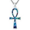 Eusense Ciondolo Croce Ankh in Argento 925, Crocifisso Egiziano Ankh Collana Con Chiave Della Vita Collana Croce per Donna Uomo Adolescente Ragazzi