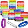 LVNRIDS 40 pezzi Bracciali di silicone cristiani ispirati, braccialetti religiosi in gomma per uomini e donne regali della chiesa alla rinfusa