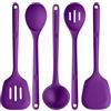 U-Taste 5 Pz Utensili cucina silicone lunghi, resistente a 315°C, Viola