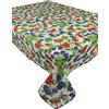 Casatessile Tovaglia Quadrata e Rettangolare Cotone More Tovaglia in Cotone con Frutta - 4 posti 140X140 cm.