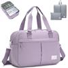 SPAHER Espandibile Bagaglio a Mano British Airways 40x30x15 a 40x30x25 Eurowings Wizzair Borsone Palestra Donna Impermeabile Borsa da Viaggio Piscina Fitness Sportiva Grande con Borse da Scarpe Viola