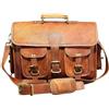 Originale Borsa a tracolla 16" in pelle con messenger imbottita per computer portatile ...