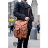 Fatto a mano Zaino uomo vintage in vera pelle marrone grande borsa stile vintage