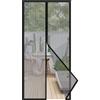 Sekey Zanzariera magnetica per porta senza forature, tenda da balcone, zanzariera con nastro adesivo, 105 x 215 cm, colore nero