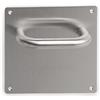 Emuca - Set maniglia a U con piastra 17x17cm per porte interne, acciaio inossidabile, nichel satinato