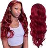 JSTHHTT Capelli Lunghi Mossi Ricci, 26 Pollic/67cm Parrucca Rossa, Parrucche Donna rossa, Lungo Ondulato Parrucche, Lunga Capelli Ricci Della per Cosplay, Festa, Uso Quotidiano