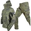 Gvqng Tuta Tattica, Set Giacca E Pantaloni Tattici da Uomo, Set Tute da Combattimento Militari Impermeabili, Abbigliamento Mimetico Tattico da Caccia, Giacca, Camicia E Pantaloni,03,XL