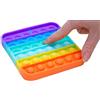 Toyland® Push Bubble Pop Bubble 'Pop It' Sensory Fidget Toy - Molte scelte (quadrato arcobaleno)