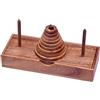 LOGOPLAY Pagoda - Torre di Hanoi - Gioco di pazienza con 9 dischi in legno