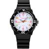 TONSHEN Bambini Orologio 50M Impermeabile Moda Analogico Quarzo Orologi da Polso Ruotare Quadrante Colore Numero Plastica Lunetta e Gomma Band La Ragazza Orologio (Nero)