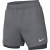Nike Shorts Versatili Dri-Fit 2 in 1 13 Cm Challenger - Uomo, Smoke Grey/Dk Smoke Grey/Reflective Silv, HJ3588-084, S