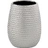 GEDY G-Astrid Porta spazzolini da Bagno Argento, Dimensioni 11 X 8,3 X 8,3 CM Peso 0,294 kg, Porta spazzolino in Ceramica, Anni di Garanzia 2, Design R&S Gedy