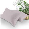 GC GAVENO CAVAILIA Housewife 708889 - Set di 2 federe Standard in Policotone, con Chiusura a Spirale, Colore: Grigio, 74 x 48 cm