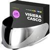 Everalo Visiera Compatibile con HJC I90 - I91 - HJ33 (Argento Cromo)