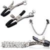 Future of your pleasure Sensual Morsetti per capezzoli lunghezza 45.5cm pinze per capezzoli morsetti per capezzoli per uomini pinze per capezzoli per donne colore argento chiusure nipple clamps sex toys FOPS I05