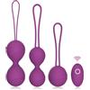 Badpa Ovetto Vibrante Con Telecomando 10 Modalità, Vibratore Sex Toys 3 IN 1, Controllo Della Vescica ed Esercizi Per il Pavimento Pelvico, Vibratoreper Donna Wireless, Kegel Palline Vibranti, Impermeabile