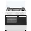 Schaub Lorenz SD490WE - Cucina a gas 4 fuochi, con forno elettrico, 90x60 cm, Bianco