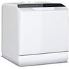 YU YUSING Mini Lavastoviglie da Tavolo con 5+1 Programmi 4 Coperti, Lavastoviglie Piccola Portatile, con/senza Collegamento, Serbatoio dell'acqua 5L, Controllo Touch, Display LED, Casa Ufficio, Bianco