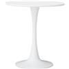 EGOONM Tavolo da Pranzo Rotondo con Base a Piedistallo, Piccolo Tavolo Rotondo per Cucina, Sala da Pranzo, Soggiorno, Caffetterie, Il Desktop è un Pannello Completo (Bianco, 70 * 70 * 75cm)