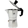 CUCUBA Caffettiera Moka Express Espresso 1/2 MezzaTazza in Alluminio con Kit Ricambi Omaggio (Gaurnizione Filtro Manico Imbuto)