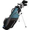 Wilson Profile Jgi Junior-Set Completo di Mazze da Golf, Misura Grande, Club Trasporto Unisex, Teal-età 11-15, Large-Teal