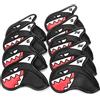 Scott Edward Scott Edawrd 10 pz Golf Iron Club Head Covers Set Tre strati Pelle Sintetica PU Copritesta Impermeabile con Numero Colorato 3/4-9 A, S, P, X per Tutti i Irons Club
