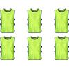 CHUANGOU 6Pcs Casacche Calcio Adulti, Gilet da Allenamento, Pettorine da Allenamento, Formazione Gilet, Sports Bibs