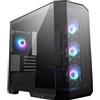 MSI MAG PANO M100R PZ Micro-ATX Case - 3 ventole ARGB da 120 mm e 1 ventola ARGB da 120mm, supporto per GPU, filtri antipolvere, spazio per il routing dei cavi di 33 mm, USB Type-C (20Gbps)