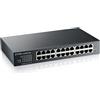 Zyxel 24 porte GbE Smart Hybrid Mode Switch | Standalone o Nebula Cloud | Montaggio a rack | Senza ventola [GS1915-24E]