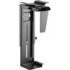Ewent Supporto per CPU Regolabile sotto scrivania, Supporto per Computer Case con Fissaggio sotto scrivania e a Muro, Nero