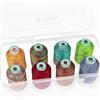 New brothread - 15 Opzioni - 8 Bobine a scatto da 1000m ogni Poliestere Filo di Ricamo Macchina con scatola di plastica di stoccaggio per Ricamo e Quilting - Variegated Colour2