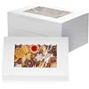 AWCIGG Scatole per Dolci da 20 Pezzi, Scatola Confezione Bianco con Finestra Trasparente, 21,5 x 14 x 5,1 cm Scatola di Cartone per Dolci, Torte, Biscotti, Pasticceria, Muffin