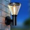 EBION Applique Da Esterno E27, Lampada Da Moderno In Alluminio, IP65 Luci Da Parete Esterno Impermeabile, Per Balconi, Giardini, Nero, Lampadina Non Inclusa
