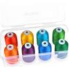 New brothread - 15 Opzioni - 8 Bobine a scatto da 1000m ogni Poliestere Filo di Ricamo Macchina con scatola di plastica di stoccaggio per Ricamo e Quilting - Fruit&Garden