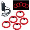 COVVY 5 * 1m EL Wire LED Neon Flessibile Elettroluminescente Filo EL Fili Super Luminoso Stroboscopico Controllo di o Abito Cosplay Festa Halloween Natale Party Carnevale Decorazione (Rosso)